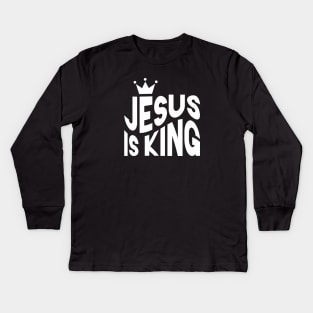Jesus Is King Kids Long Sleeve T-Shirt